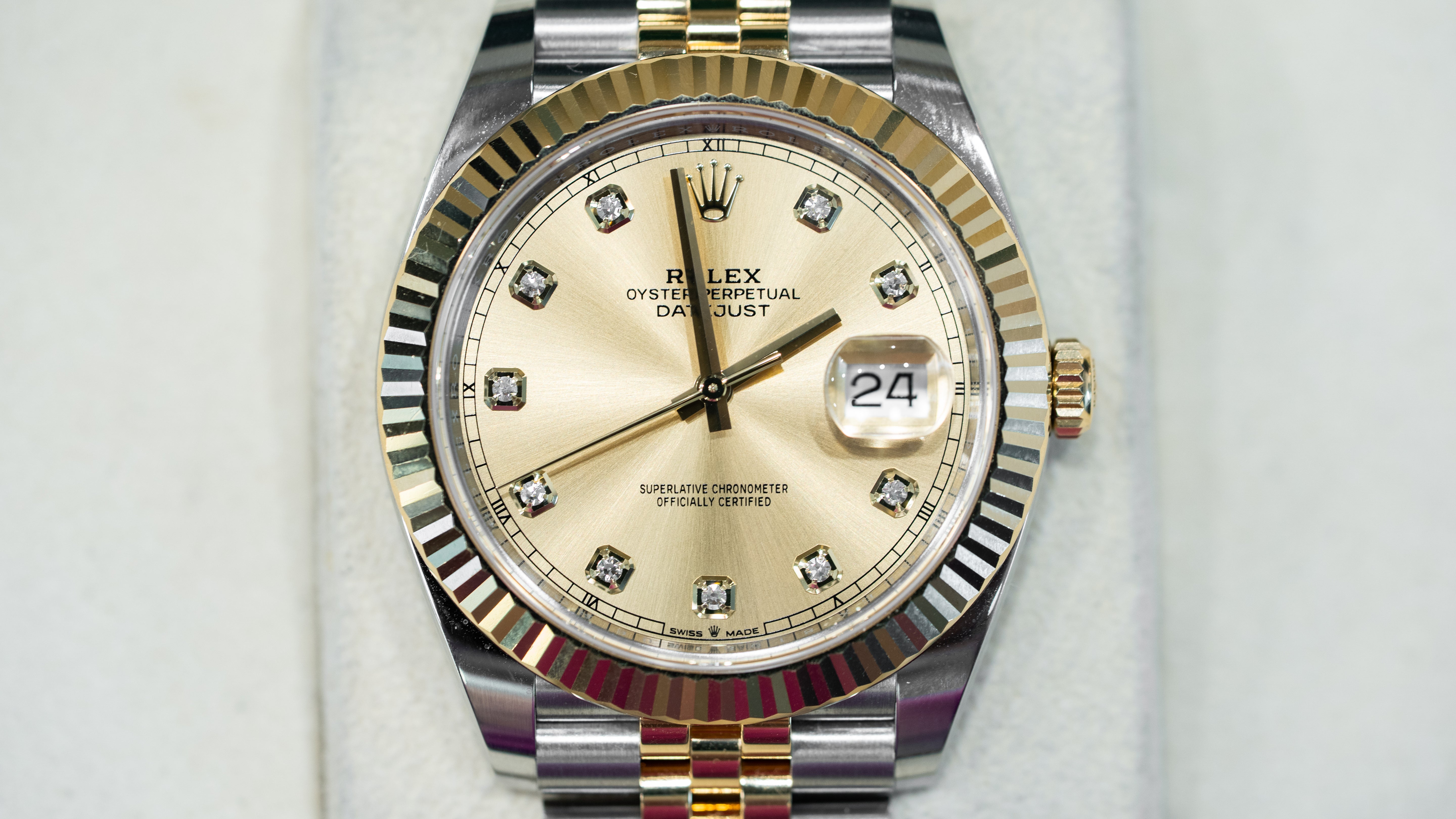Rolex Datejust 41MM Champagne Diamond Dial 2021