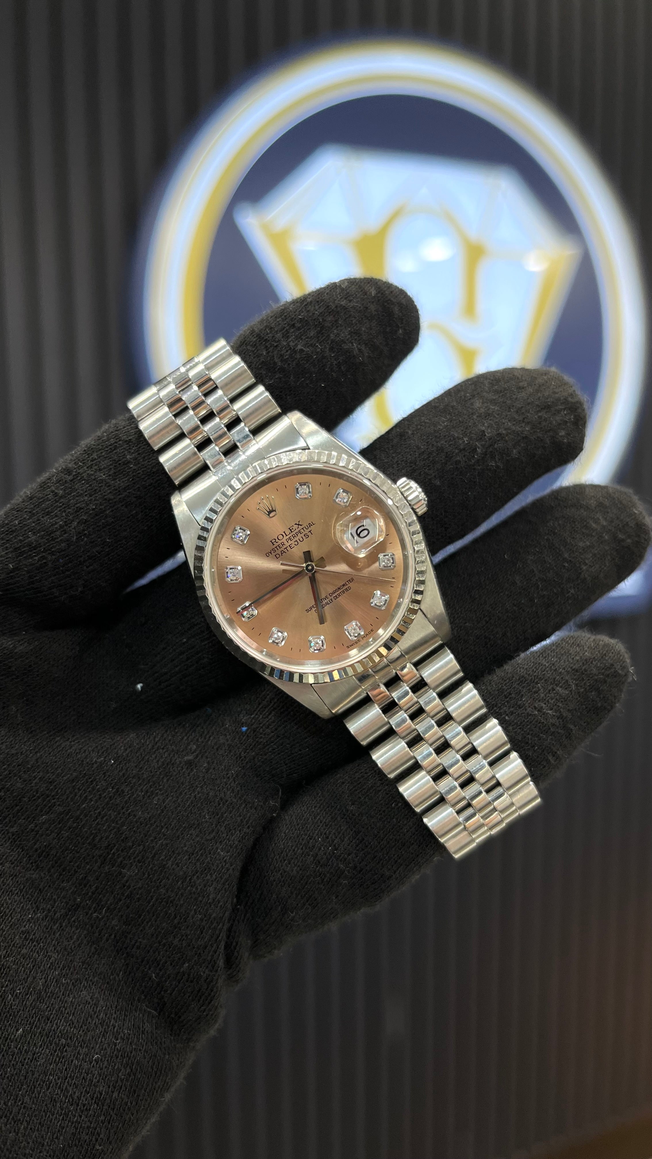Rolex Datejust 36MM Salmon Diamond Dial