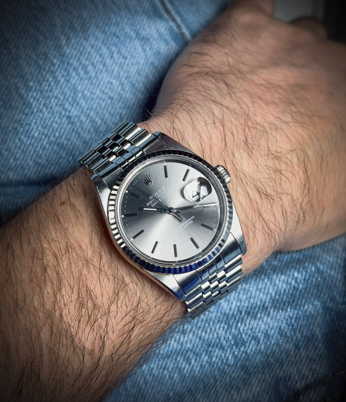 Rolex Datejust 36MM Rhodium Dial Watch