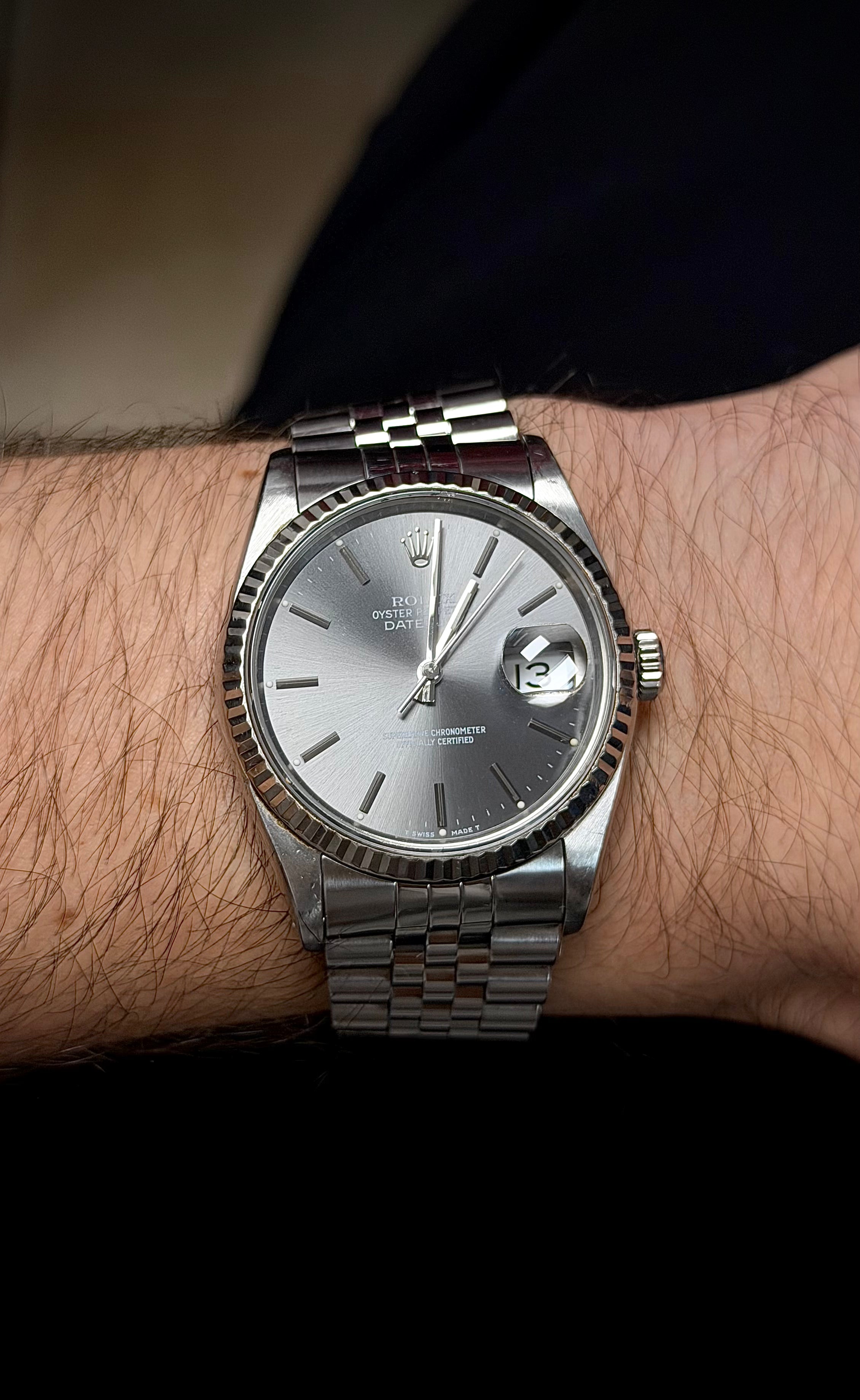 Rolex Datejust 36MM Rhodium Dial Watch