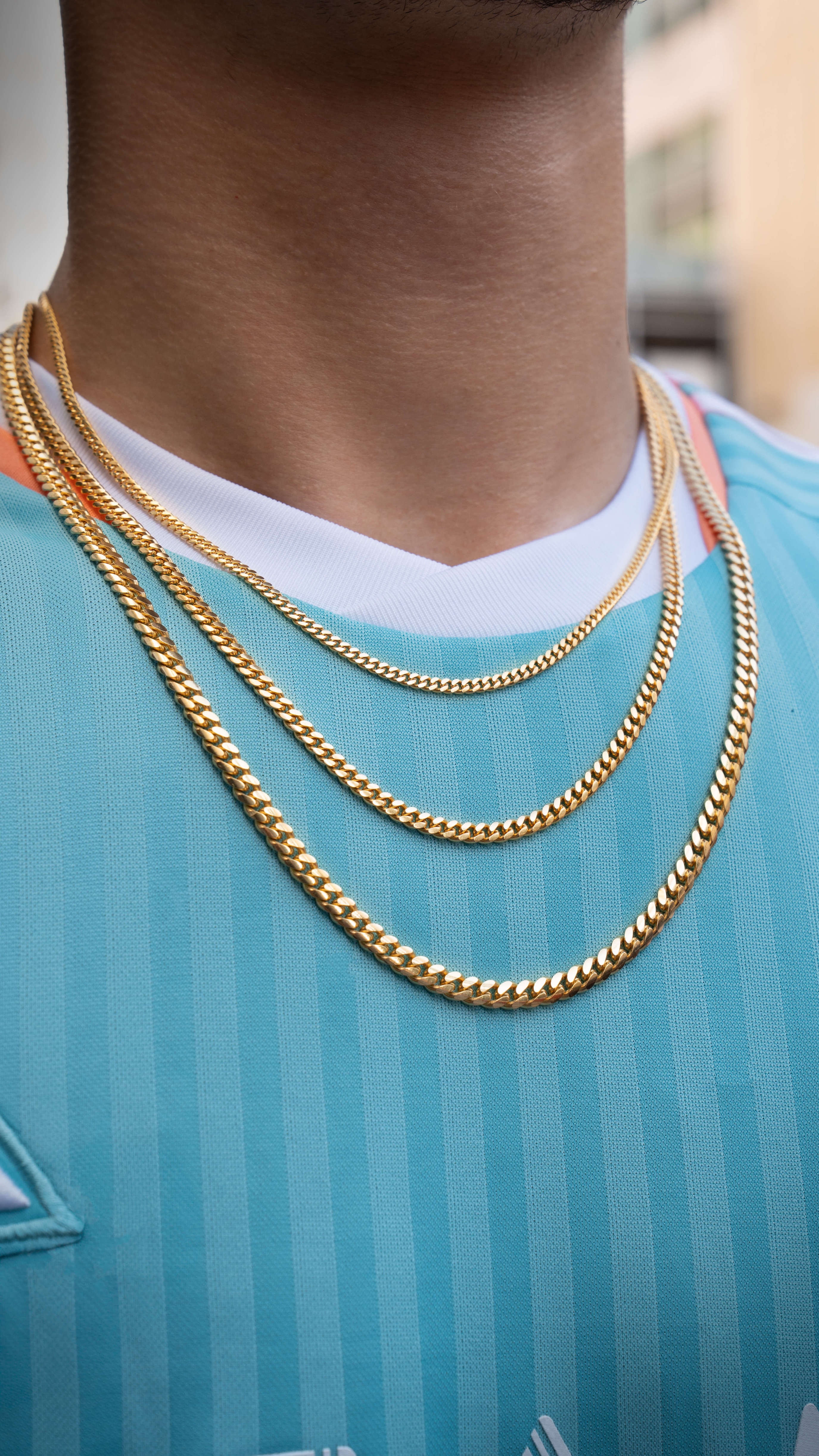 04 MM | Machine-Made Miami Cuban Link Chain | Gold Over Silver