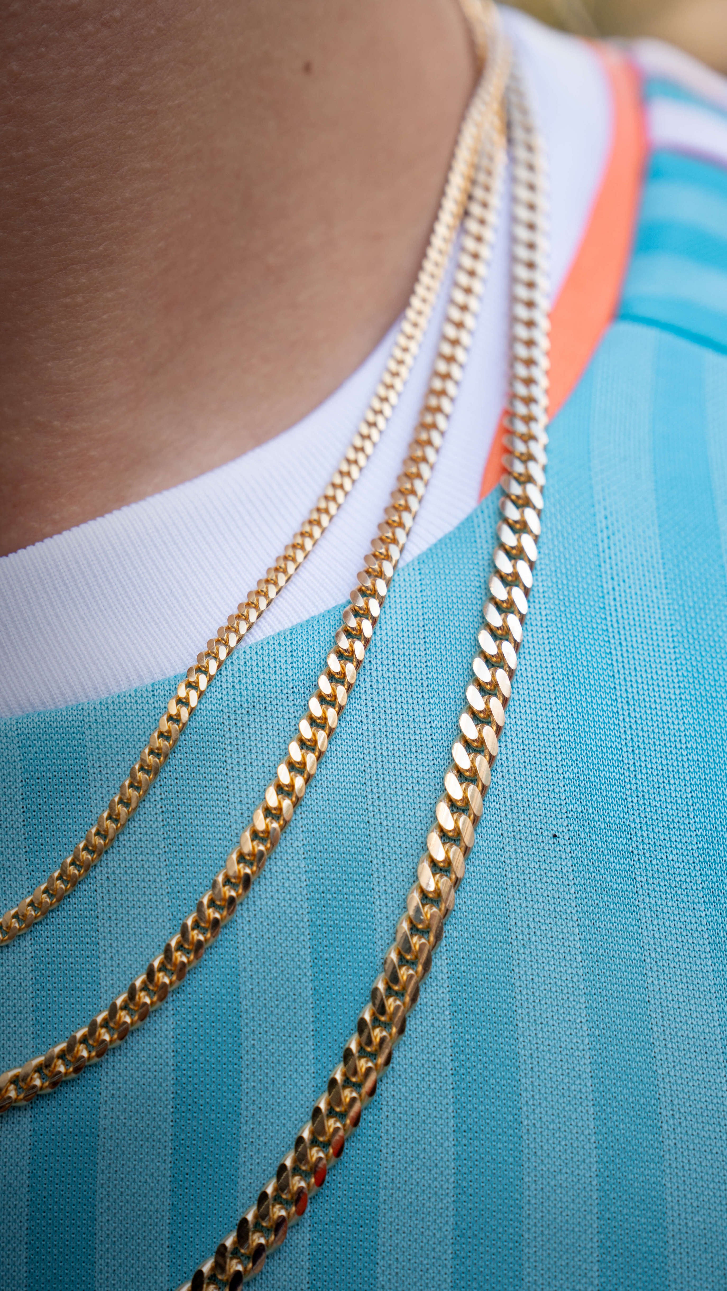 04 MM | Machine-Made Miami Cuban Link Chain | Gold Over Silver