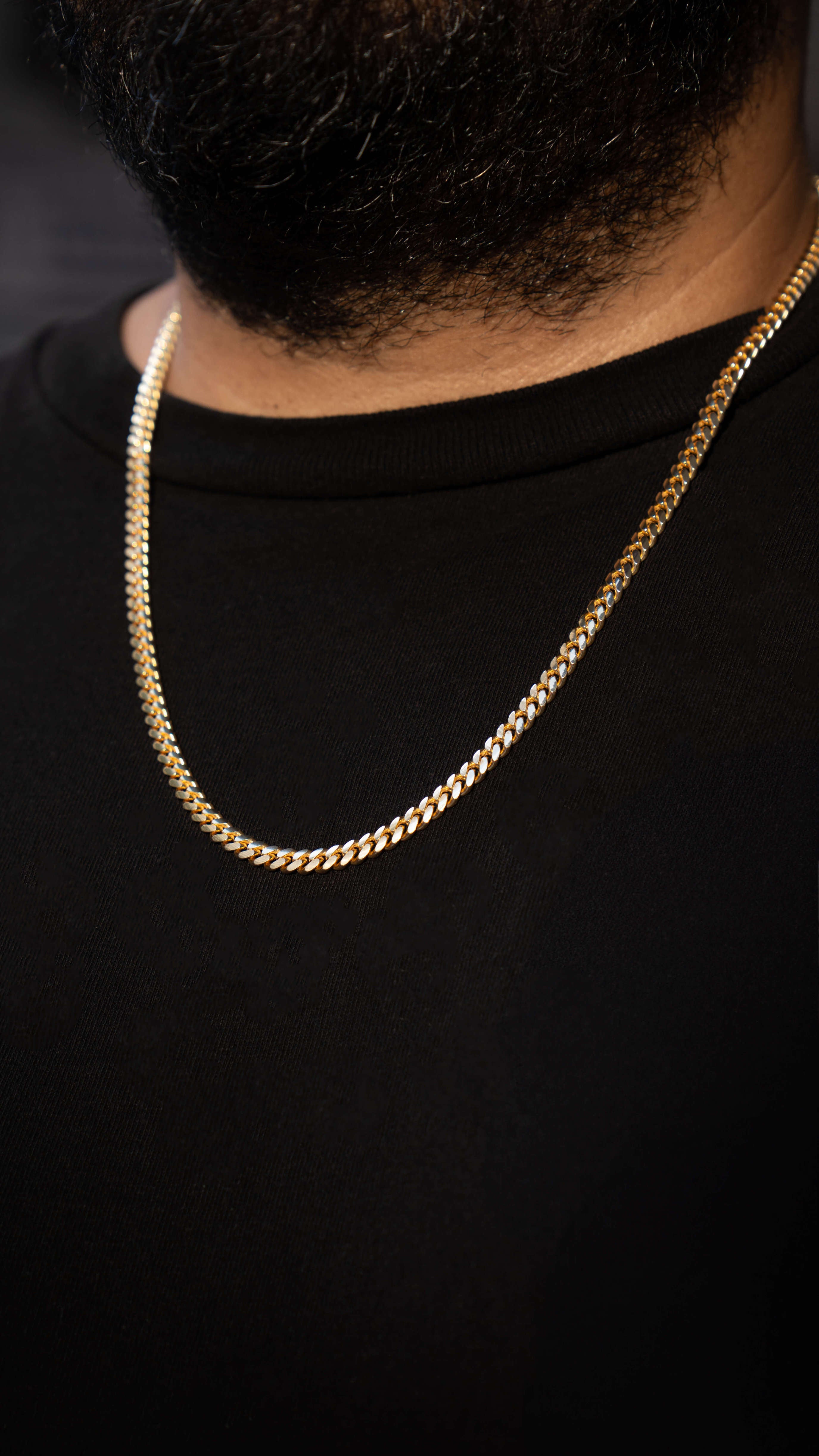 04 MM | Machine-Made Miami Cuban Link Chain | Gold Over Silver