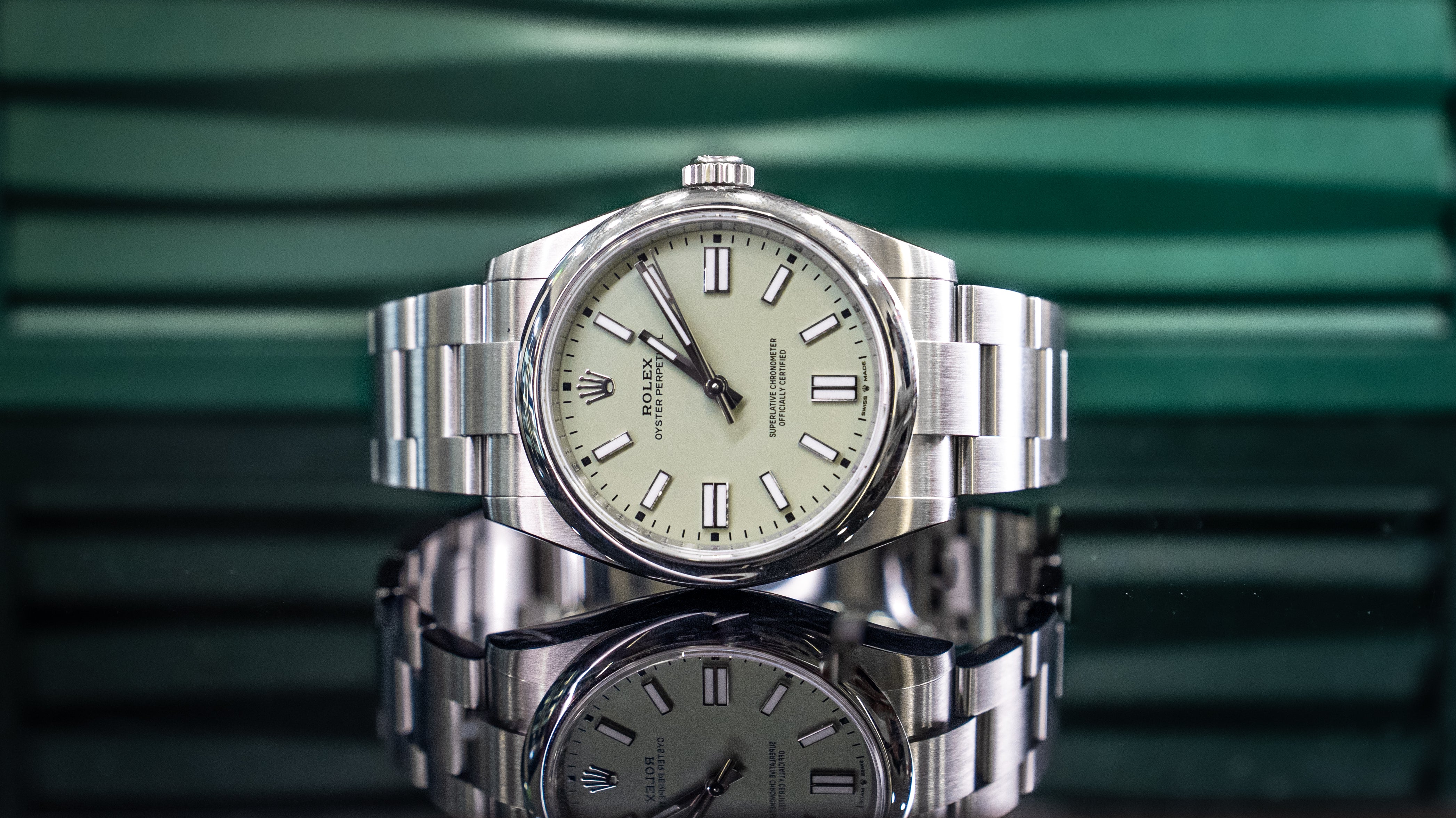 Rolex Oyster Perpetual Pistachio Dial